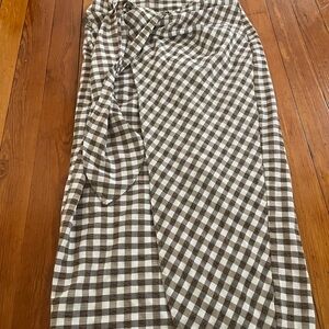 Zara plaid wrap skirt size s